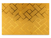 Gold Herringbone Stick-On Foam Wall Panel - MW-002