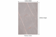Luxury Taupe Grey Marble Effect PVC Wall Panel with Rose Gold Veining – PVC-10