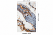 Luxury Blue Grey Onyx Marble Effect PVC Wall Panel with Gold Veining – PVC-11