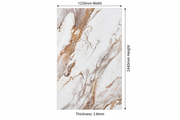 Luxury White & Champagne Gold Marble Effect PVC Wall Panel – PVC-14