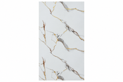 Luxury White Calacatta Marble Effect PVC Wall Panel with Gold & Grey Veining – PVC-17