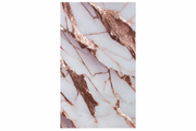 Luxury White Calacatta Marble Effect PVC Wall Panel with Rose Gold Veining – PVC-20