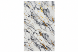 Luxury White & Grey Calacatta Marble Effect PVC Wall Panel with Gold Veining – PVC-21