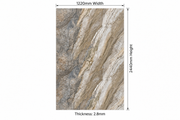 Luxury Taupe Grey & Beige Marble Effect PVC Wall Panel – PVC-26