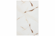 Luxury Ivory White Onyx Marble Effect PVC Wall Panel with Copper Brown Veining – PVC-27