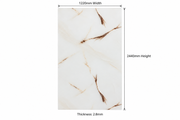 Luxury Ivory White Onyx Marble Effect PVC Wall Panel with Copper Brown Veining – PVC-27