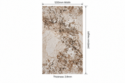 Luxury Cream & Brown Natural Stone Marble Effect PVC Wall Panel – PVC-28