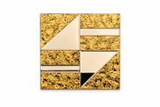 Gold Geometric Design Self-Adhesive Mirror Wall Panel SAM-242