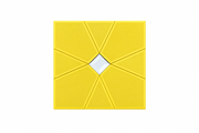 Gold Central Diamond Design Self-Adhesive Mirror Wall Panel SAM-249
