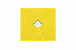 Gold Central Diamond Design Self-Adhesive Mirror Wall Panel SAM-249