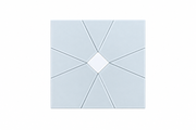 Silver Central Diamond Design Self-Adhesive Mirror Wall Panel SAM-253