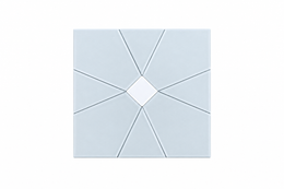Silver Central Diamond Design Self-Adhesive Mirror Wall Panel SAM-253