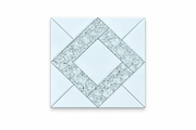 Silver Crushed Diamond Geometric Design Self-Adhesive Mirror Wall Panel SAM-283