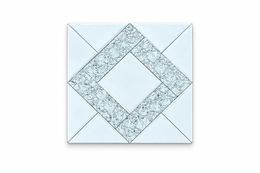 Silver Crushed Diamond Geometric Design Self-Adhesive Mirror Wall Panel SAM-283