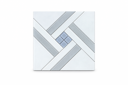 Silver Interlocking Stripe Design Design Self-Adhesive Mirror Wall Panel SAM-300