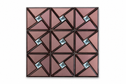 Dusty Pink Crystal Detail Design Self-Adhesive Mirror Wall Panel SAM-183