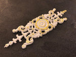 DGM55-BA White with Gold Motif 8.5×30 cm image 2