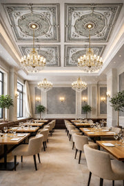 DK150-G Silver Square Palace Ceiling 150×150 cm image 1