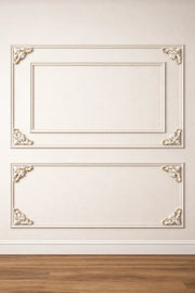 DGM52-BA White with Gold Inner Center Motif 10×12 cm image 1