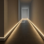 DIS10020-D2 Istanbul Paintable Baseboard with LED 10 cm image 1