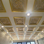 DKP60-A Avantgarde Gold PVC Ceiling Panel 60×60 cm image 4