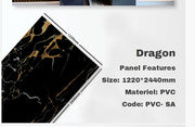 PVC-SA Dragon (Black Gold) Marble Pattern PVC Panel 122*244 image 0