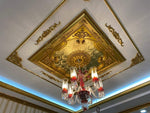 DK150-A Gold Square Palace Ceiling 150×150 cm image 1