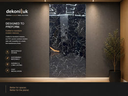 Black & White Marble Effect PVC Panel PVC-SM image 0