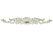 DGM35-BA White with Gold Small Door Crown 34.5×5 cm image 0