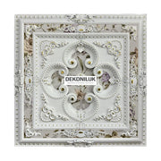 DK90-BA White with Gold Square Palace Ceiling 90×90 cm image 0