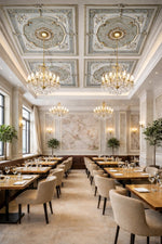 DK150-P  Silver Square Palace Ceiling 150×150 cm image 1