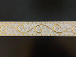 DGM16-BA White with Gold Embossed Border 8.5×102.5 cm image 1