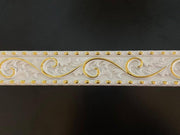 DGM16-BA White with Gold Embossed Border 8.5×102.5 cm image 1