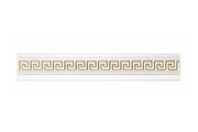 White & Gold Greek Key Decorative Skirting Board DS94-BA