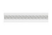 White & Silver Greek Key Decorative Skirting Board